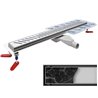 Wiper New Premium Pure Odpływ liniowy 100 cm z obrotowym syfonem Snake 360 - Zestaw (Odpływ+Mankiet+Nóżki) (500.0726.01.100)