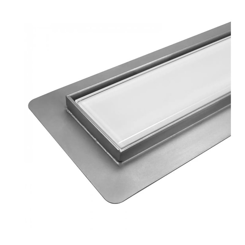 Wiper New Premium Glass White Odpływ liniowy 120 cm z obrotowym syfonem snake 360 - Zestaw (500.0731.01.120)