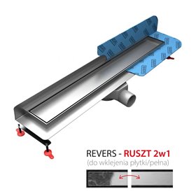 Wiper New Premium ZK Revers (Ruszt 2w1) Odpływ liniowy 90 cm z obrotowym syfonem snake 360 - Zestaw (500.0735.01.090)