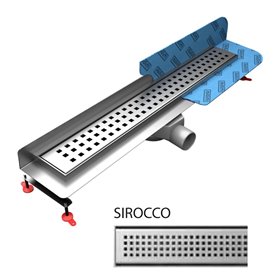 Wiper New Premium ZK Sirocco Odpływ liniowy 110 cm z obrotowym syfonem snake 360 - Zestaw (500.0738.01.110)