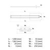 Wiper New MCR Revers Odpływ liniowy (do mikrocementu) 120 cm z syfonem snake 360 - Zestaw (500.0905.02.120)