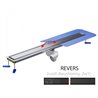 Wiper New MCR Revers Graphite Black Odpływ liniowy (do mikrocementu) 80 cm z syfonem snake 360 - Zestaw (500.0905.54.080)