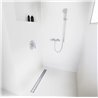 Wiper New MCR Revers Graphite Black Odpływ liniowy (do mikrocementu) 80 cm z syfonem snake 360 - Zestaw (500.0905.54.080)