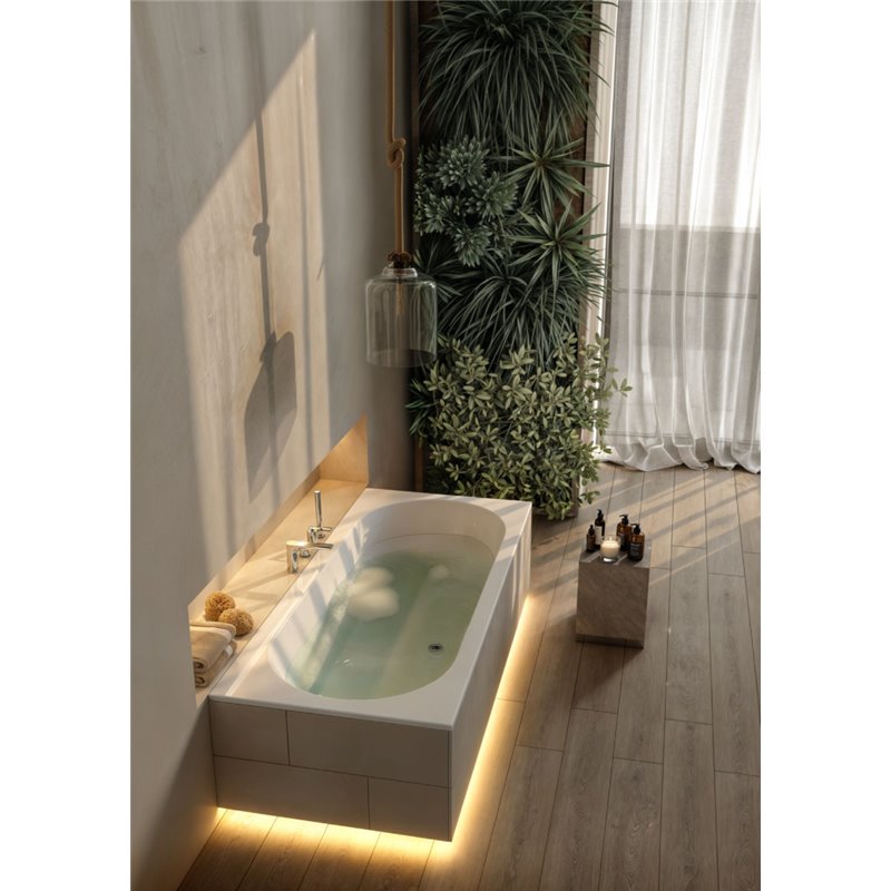 Schedline Celicia Wanna prostokątna biały mat 180x80 cm (3WST.C1P-18080/B/MG)