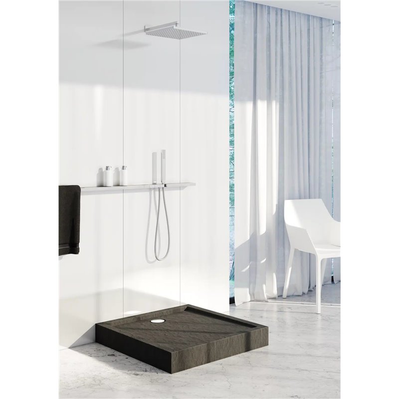 Schedline Cameron Black Stone Brodzik Akrylowy Kwadratowy 90x90 cm (3ST.C2K-9090/C/ST)