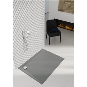 Schedline Libra Anthracite Stone Brodzik Akrylowy Prostokątny Antracytowy kamień 90x100 cm (3SP.L1P-90100/A/ST)