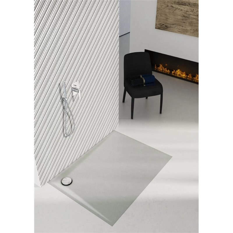 Schedline Libra Cement Stone Brodzik Akrylowy Prostokątny Cementowy kamień 90x100 cm (3SP.L1P-90100/CT/ST)
