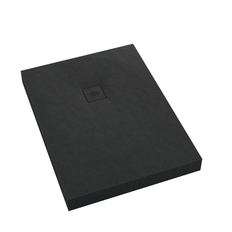 Schedline NoLimits Black Stone Brodzik Akrylowy Prostokątny Czarny kamień 100x130 cm (3ST.N1P-100130/C/ST-M1/C/ST)
