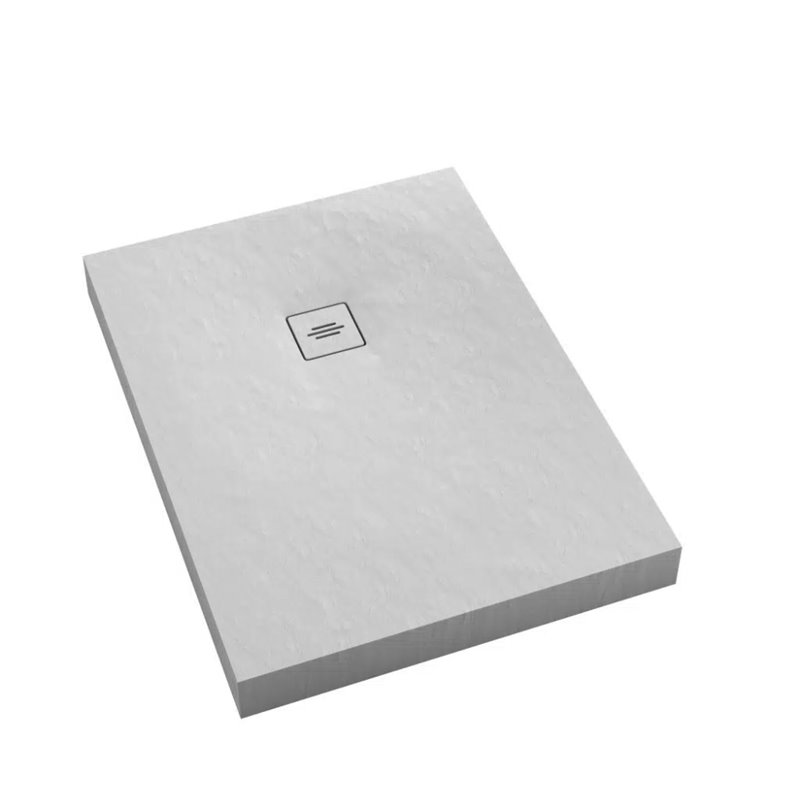 Schedline NoLimits White Stone Brodzik Akrylowy Prostokątny Biały kamień 80x170 cm (3ST.N1P-80170/B/ST-M1/B/ST)