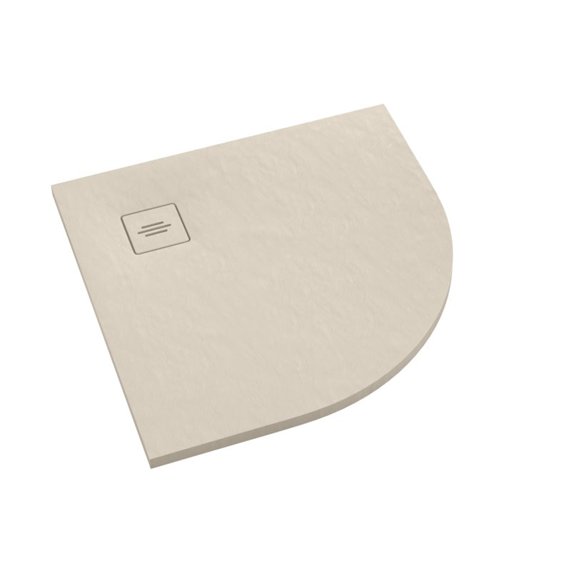 Schedline Protos Cashmere Stone Brodzik Akrylowy Półokrągły Kaszmirowy kamień 90x90 R55 cm (3SP.P1O-9090/PK/ST-M1/PK/ST)