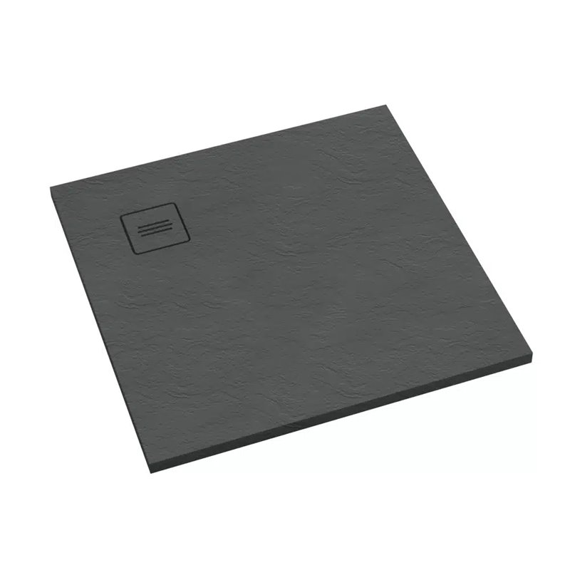 Schedline Protos Grey Stone Brodzik Akrylowy Kwadratowy Szary kamień (odpływ w rogu) 100x100 cm (3SP.P1K-100100/S/ST-M1/S/ST)