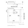 Schedline Protos Grey Stone Brodzik Akrylowy Kwadratowy Szary kamień (odpływ na boku) 80x80 cm (3SP.P2K-8080/S/ST-M1/S/ST)