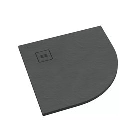 Schedline Protos Grey Stone Brodzik Akrylowy Półokrągły Szary kamień 90x90 R55 cm (3SP.P1O-9090/S/ST-M1/S/ST)