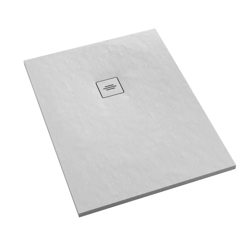 Schedline Protos White Stone Brodzik Akrylowy Prostokątny Biały kamień 80x100 cm (3SP.P1P-80100/B/ST-M1/B/ST)