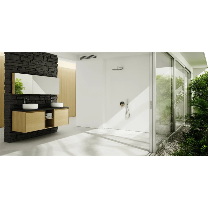 Schedline Protos White Stone Brodzik Akrylowy Prostokątny Biały kamień 80x100 cm (3SP.P1P-80100/B/ST-M1/B/ST)