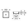 Roca Optica Umywalka nablatowa SQUARE CQ 35x35 cm czarny mat (A327B12080)