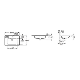 Roca Gap Umywalka meblowa slim 60x46 cm (do kompletacji z kolekcją Gap Pro) (A3279A8000)