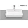 Roca Gap Umywalka nablatowa prostokątna 60x37 cm bez otworu na baterię, z przelewem Supraglaze® (A3270Y2S00)