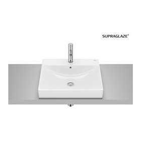 Roca Ona ONA Umywalka blatowa 50x45 cm z otworem na baterię Fineceramic®, Supraglaze® (A32768LS00)