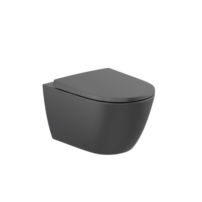 Roca Ona ONA Miska WC podwieszana Rimless 53 cm czarny mat (A346687080)