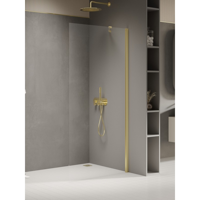 New Trendy New Soleo Light Gold Kabina prysznicowa walk-in U 100x195 Active Shield 2.0 (K-2096)