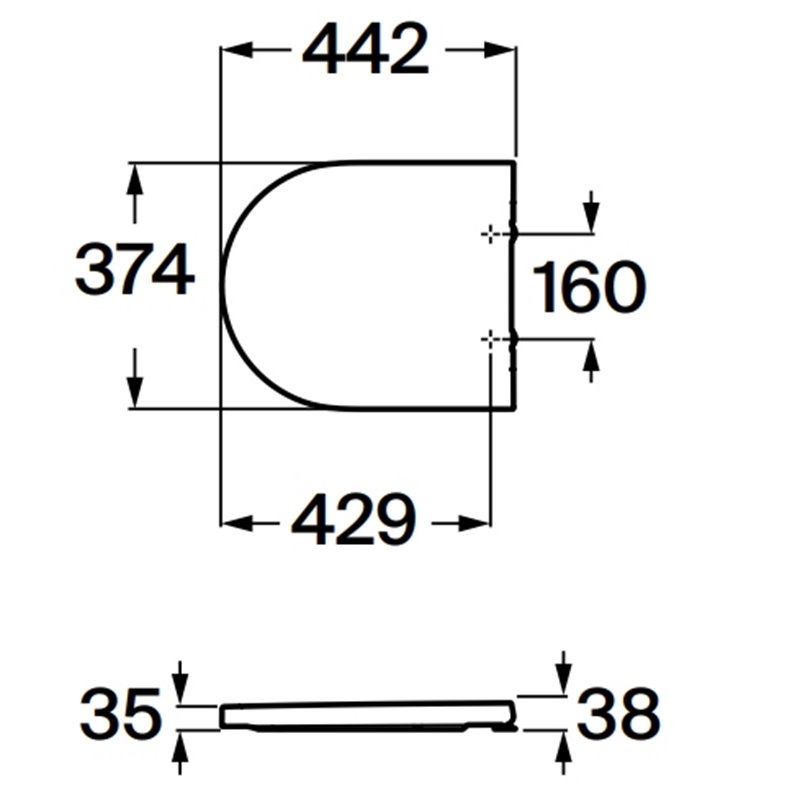 Roca Inspira Round Deska wolnoopadająca Supralit® Perła® (A80152263B)