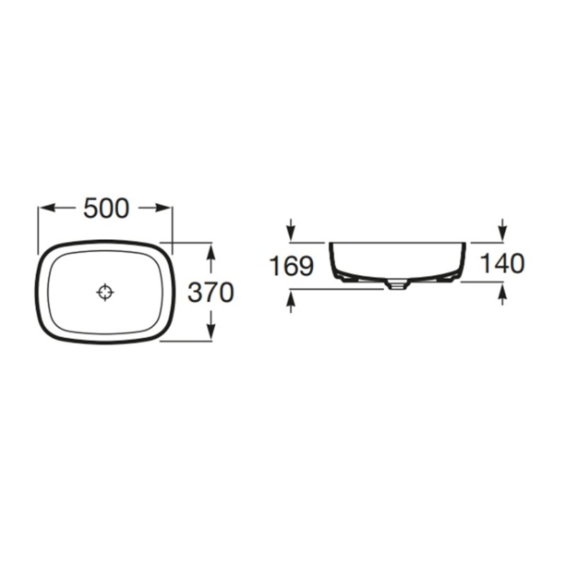 Roca Inspira Soft Umywalka 50x37 cm FINECERAMIC ® Supraglaze® (A327500S00)