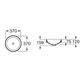 Roca Inspira Round Umywalka 37x37 cm FINECERAMIC ® Supraglaze® (A32752RS00)