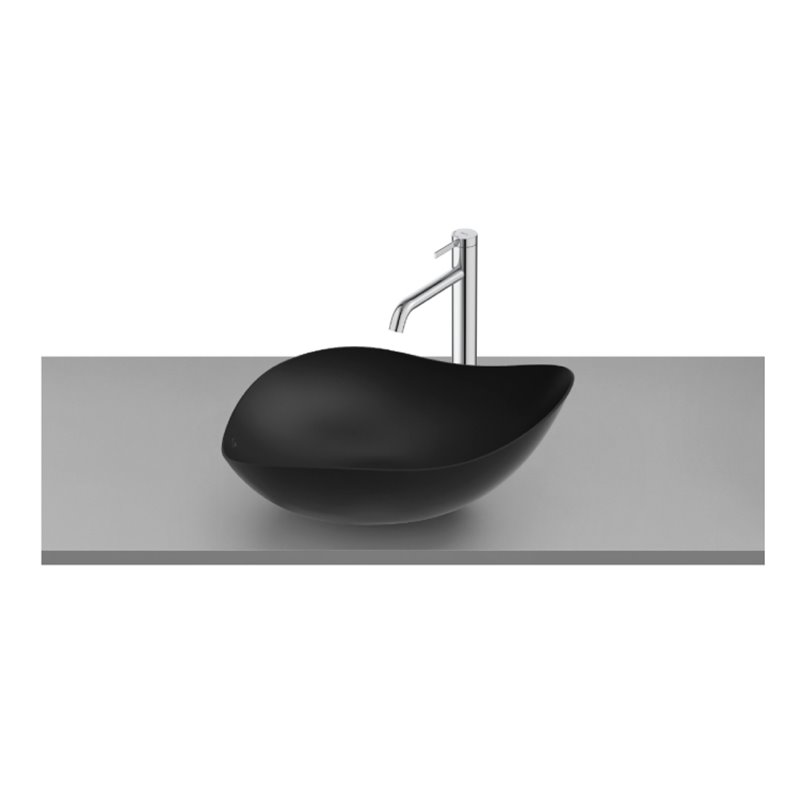 Roca Ohtake Umywalka nablatowa 54x37,5x18,5 cm Fineceramic® Czarny mat (A327A13080)