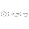 Roca Ohtake Umywalka nablatowa 54x37,5x18,5 cm Fineceramic® Czarny mat (A327A13080)