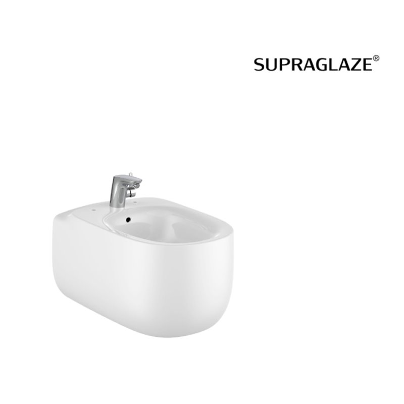 Roca Beyond Bidet podwieszany 58 cm z otworami pod pokrywę bidetową Supraglaze (A3570B6S00)