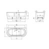 Roca Eternity wanna akrylowa 180x80 cm przyścienna przelew SLOT (A24T275000)