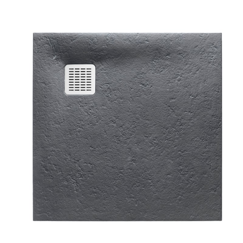 Roca Terran Brodzik kwadratowy 100 x 100 cm syfon w komplecie Szary łupek (AP1033E83E801200)