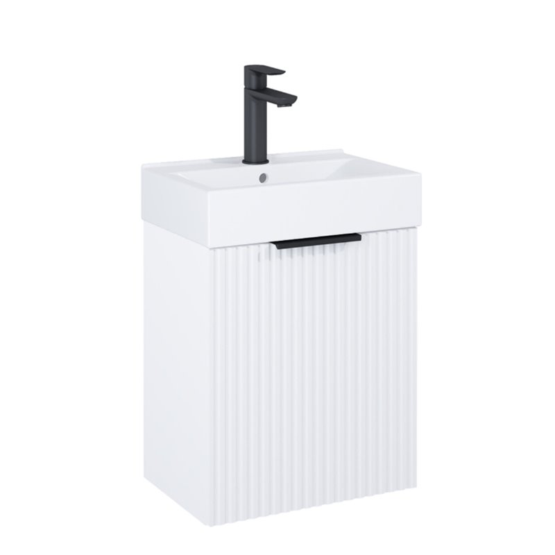 Roca Reef Zestaw łazienkowy Unik 45 cm biały mat (bez syfonu) (A852446529)