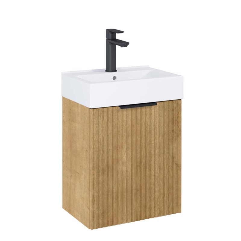 Roca Reef Zestaw łazienkowy Unik 45 cm jasny dąb (bez syfonu) (A852446464)