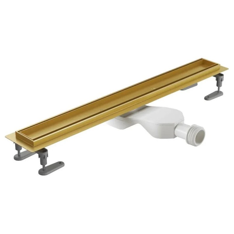 Excellent Stilio odpływ liniowy 60 cm złoty PVD z rusztem do zabudowy płytką (INEX.1515.600.P.GL)