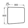 Roca Luna Lustro w ramie 80X80 cm (A812414000)