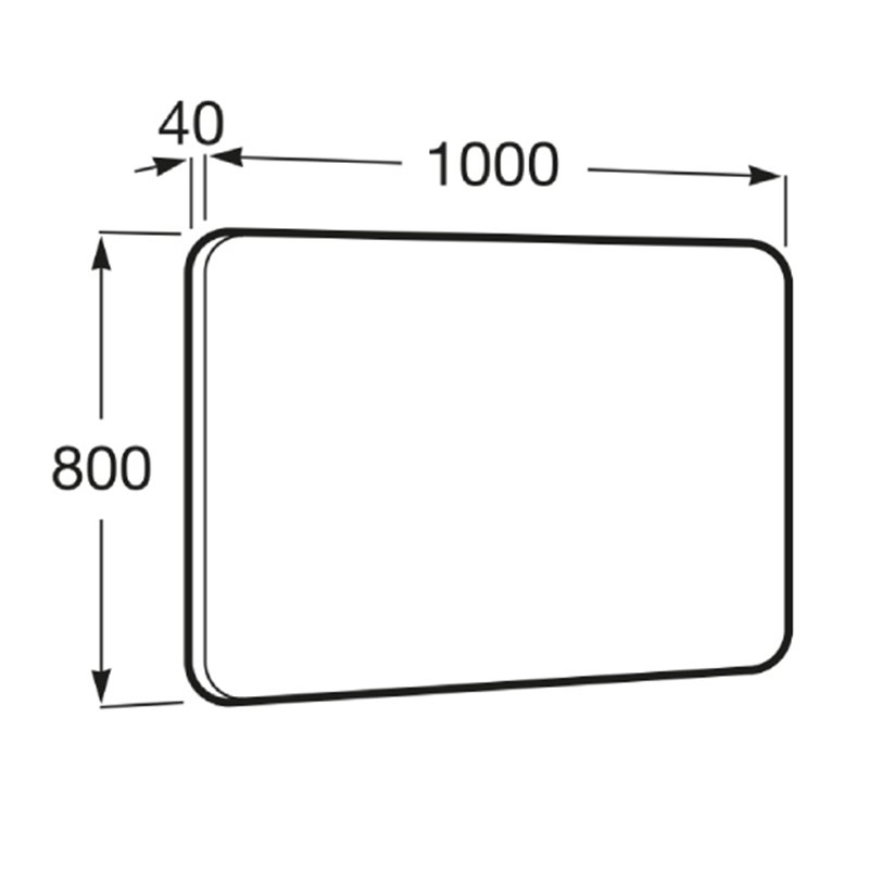 Roca Luna Lustro w ramie 100X80 cm (A812415000)