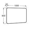 Roca Luna Lustro w ramie 100X80 cm (A812415000)