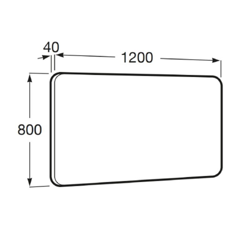 Roca Luna Lustro w ramie 120X80 cm (A812416000)