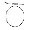 Roca Luna Lustro w ramie Ø100 cm (A812419000)