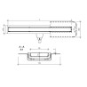 Wiper New MCR Revers Graphite Black Odpływ liniowy (do mikrocementu) 80 cm z syfonem snake 360 - Zestaw (500.0905.54.080)