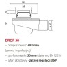 Wiper New Premium Glass White Odpływ liniowy 110 cm z obrotowym syfonem Drop 50 - Zestaw (500.0382.01.110)