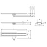 Wiper New Premium Glass White Odpływ liniowy 120 cm z obrotowym syfonem snake 360 - Zestaw (500.0731.01.120)