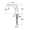 Roca Insignia Bateria umywalkowa sztorcowa z Cold Start PVD Titanium Black (A5A3B3ACN0)