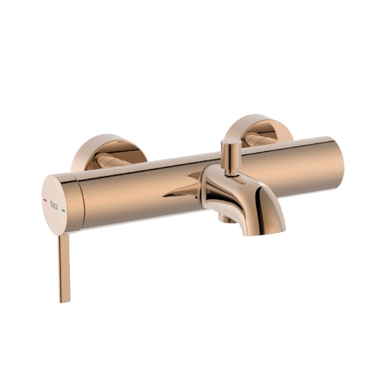 Roca Ona Jednouchwytowa bateria wannowo-prysznicowa ścienna bez zestawu Rose Gold (A5A029ERG0)