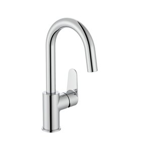 Roca Victoria Plus Bateria umywalkowa sztorcowa wysoka z korkiem click-clack Cold Start Chrom (A5A4A4FC00)