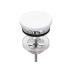 Roca Korek uniwersalny niezamykany do umywalek bez przelewu z pokrywą ceramiczną ø 72 mm Biały mat (A506403962)