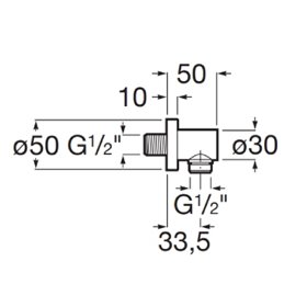 Roca Przyłącze węża prysznicowego 1/2