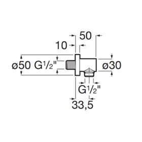 Roca Przyłącze węża prysznicowego 1/2